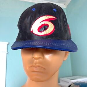 Rough Racing Mark Martin Leather Baseball Cap OSFA